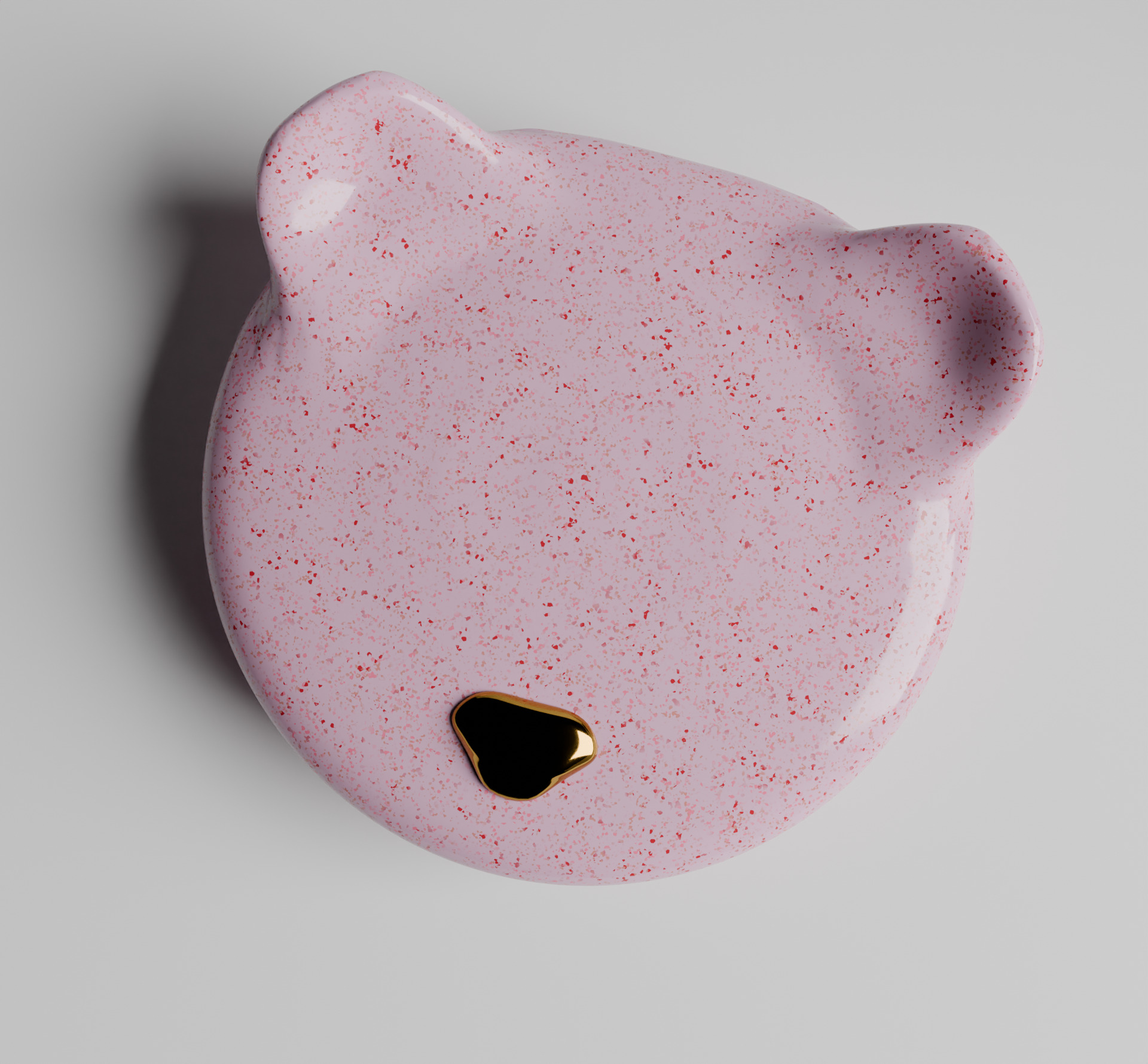 Teddy Bear pressed powder minimalistic package cosmetics 3D model_4