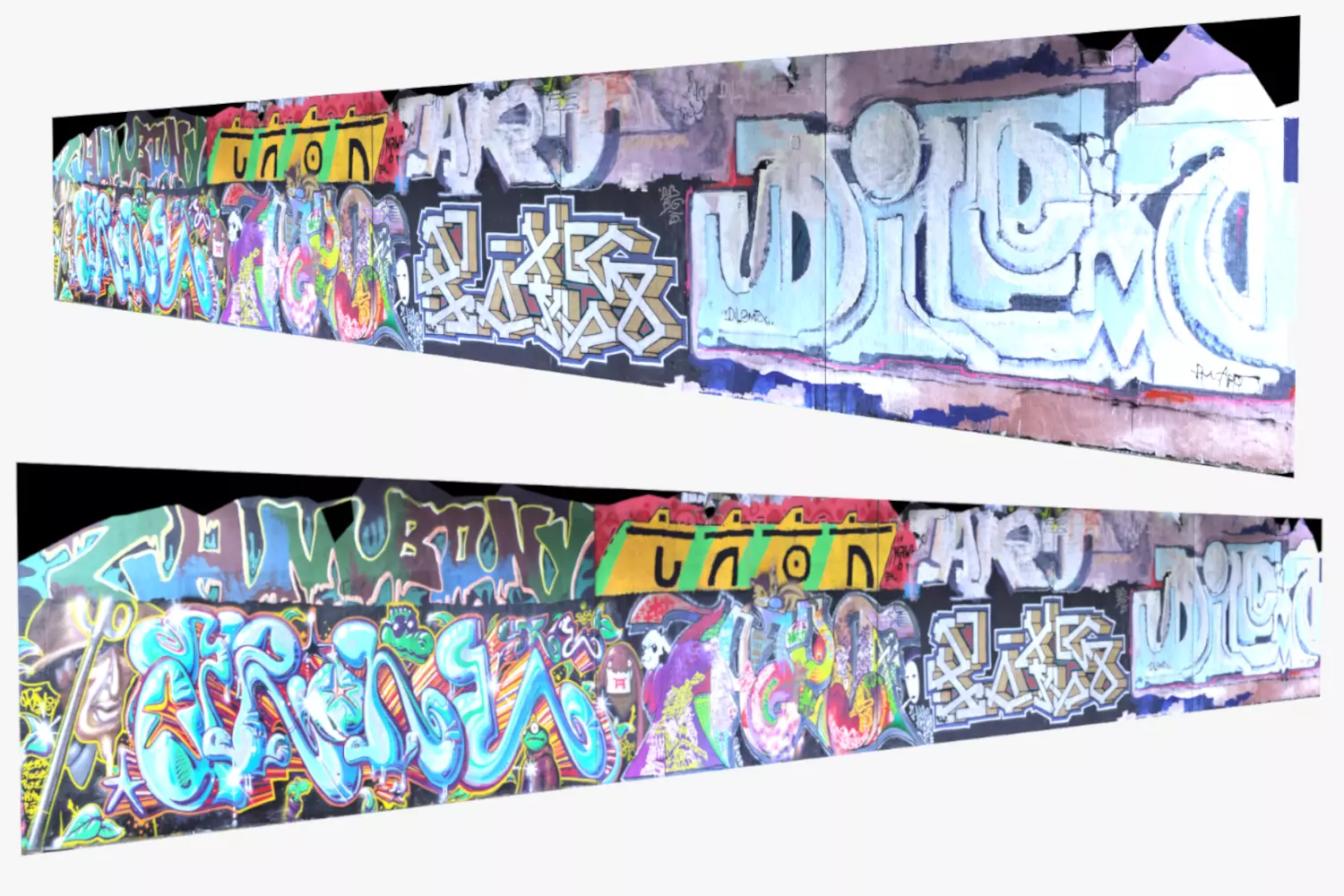 Graffiti wall V 3D model_0