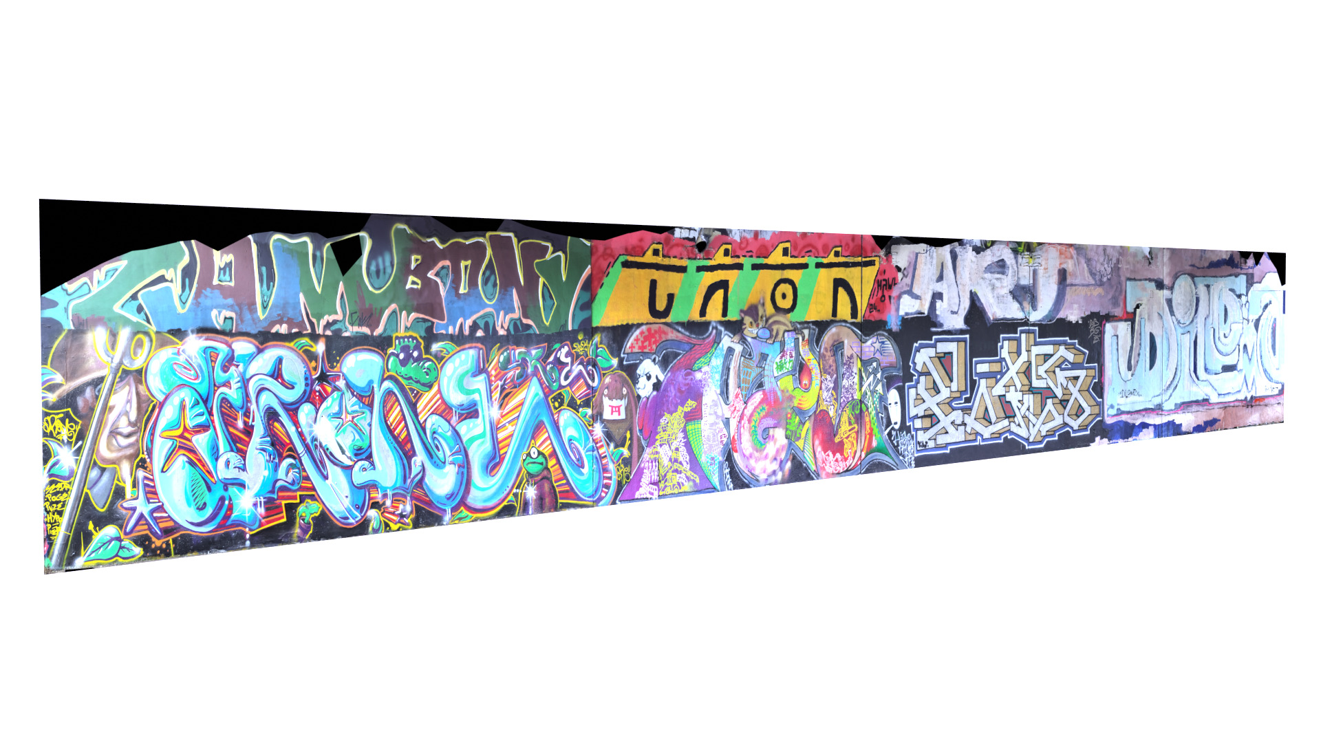 Graffiti wall V 3D model_1