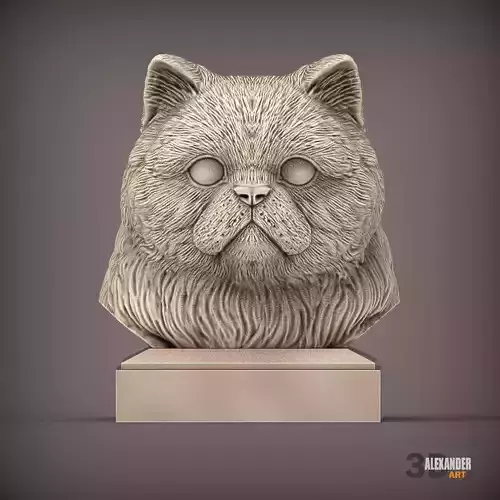 Persian cat bust