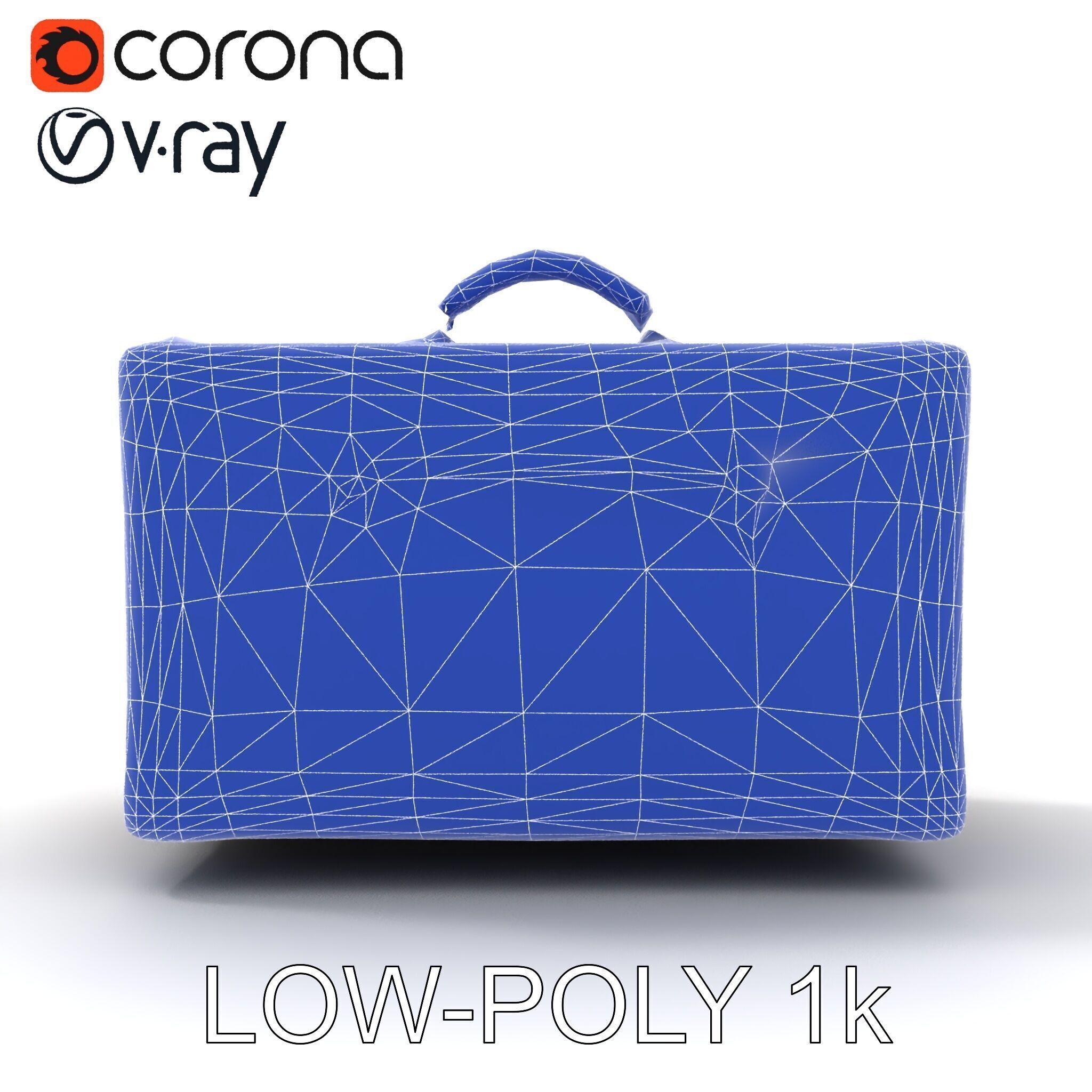 Luxurious Leather Suitcase Model Pack Low-poly 3D model_21
