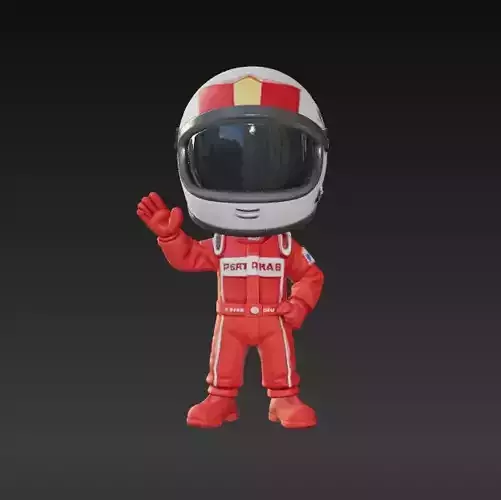 Mini Formula 1 Driver 3D Model Bundle 4 Models 3D print model