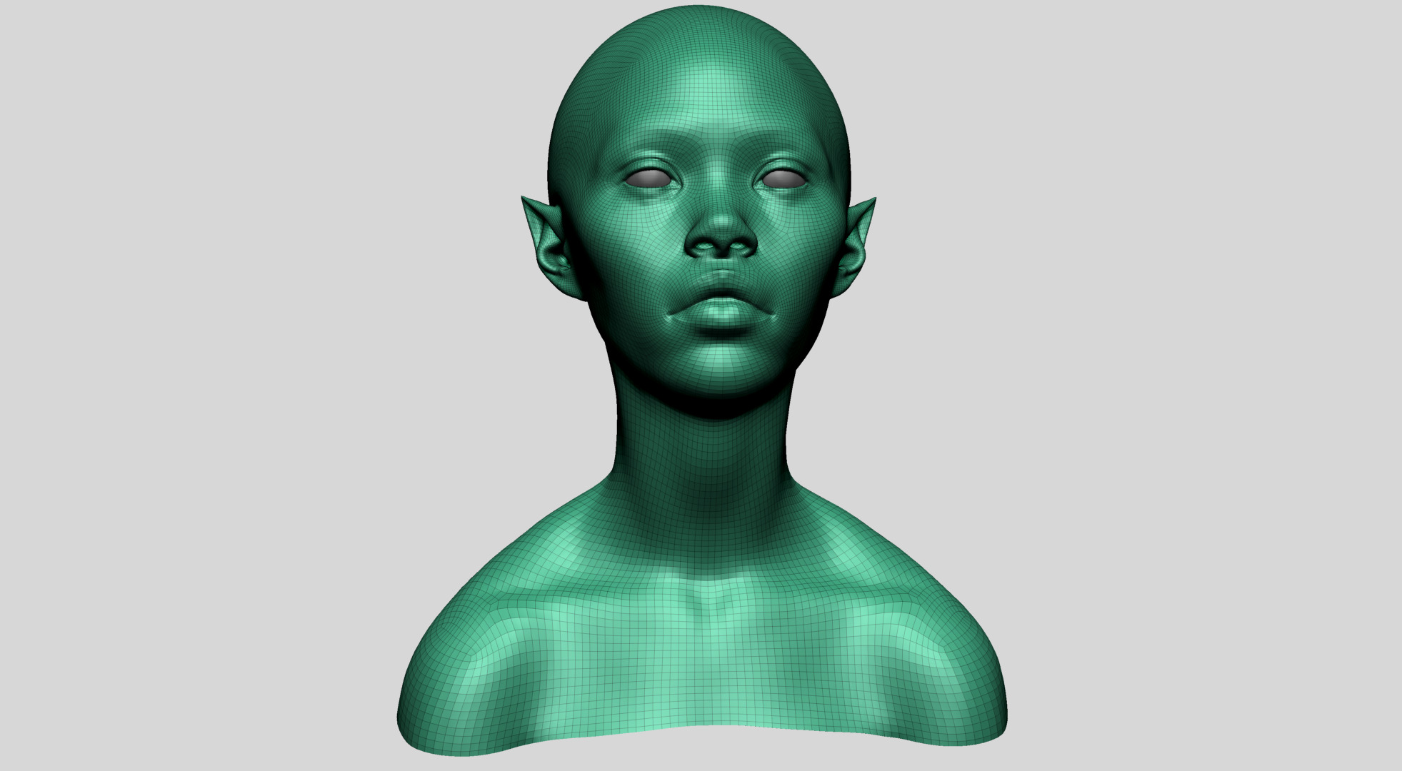 Fantasy Female Bust G 3D model_12