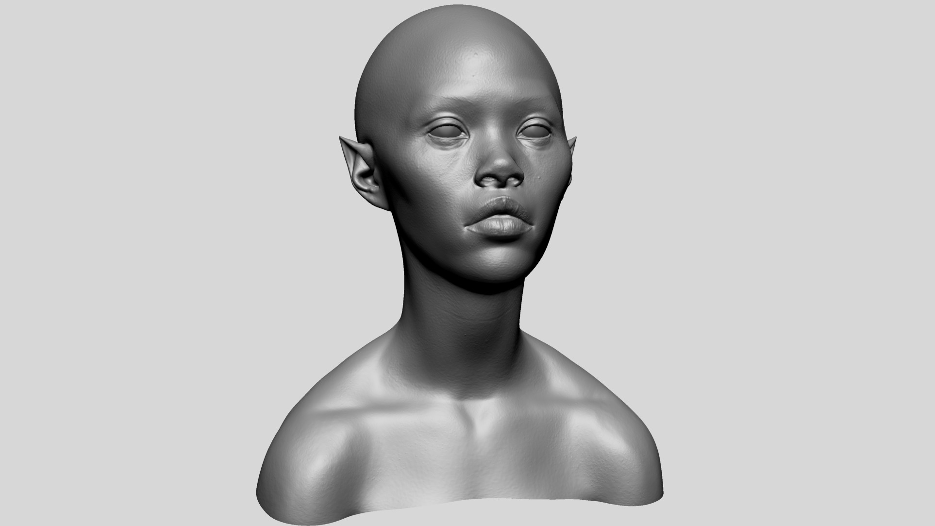 Fantasy Female Bust G 3D model_1