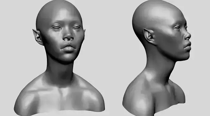 Fantasy Female Bust G 3D model