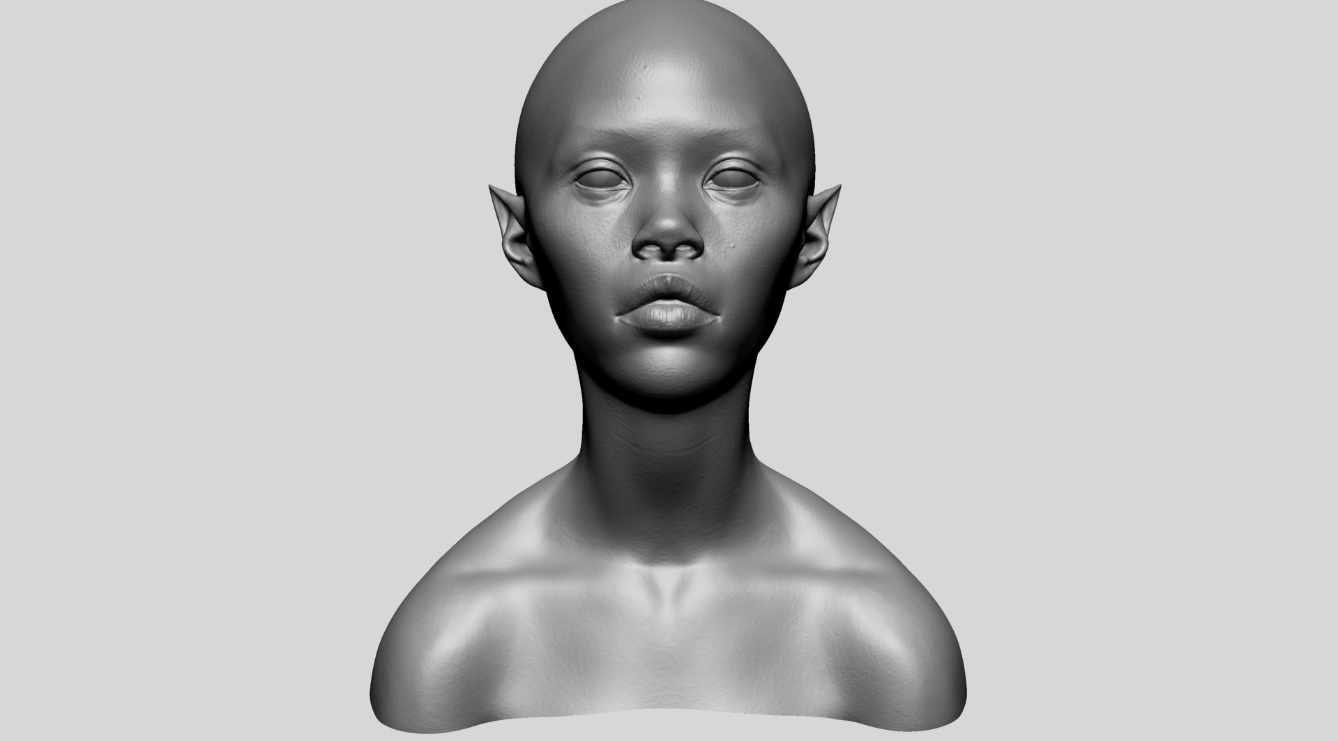 Fantasy Female Bust G 3D model_8