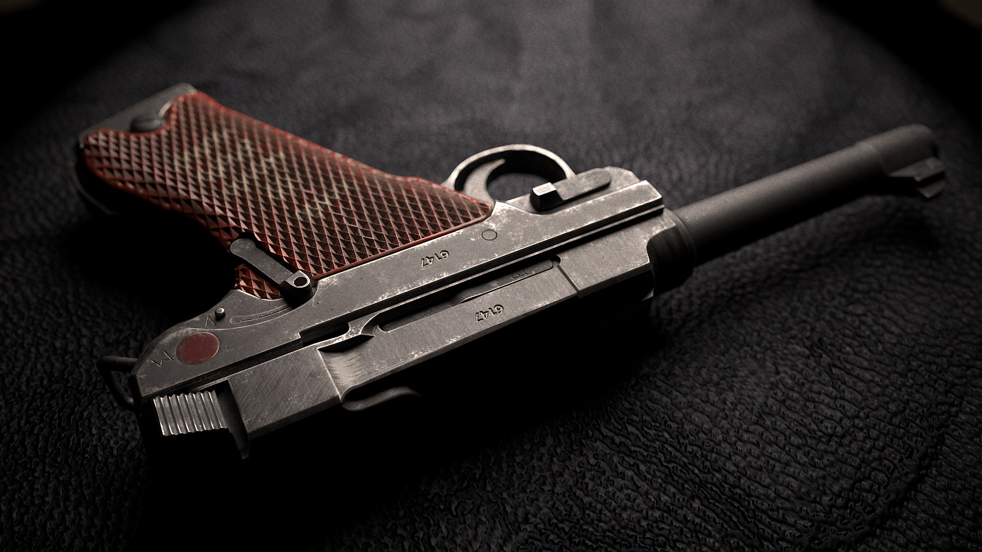 Lahti L-35 Game-Ready Pistol 3D Model Low-poly 3D model_1