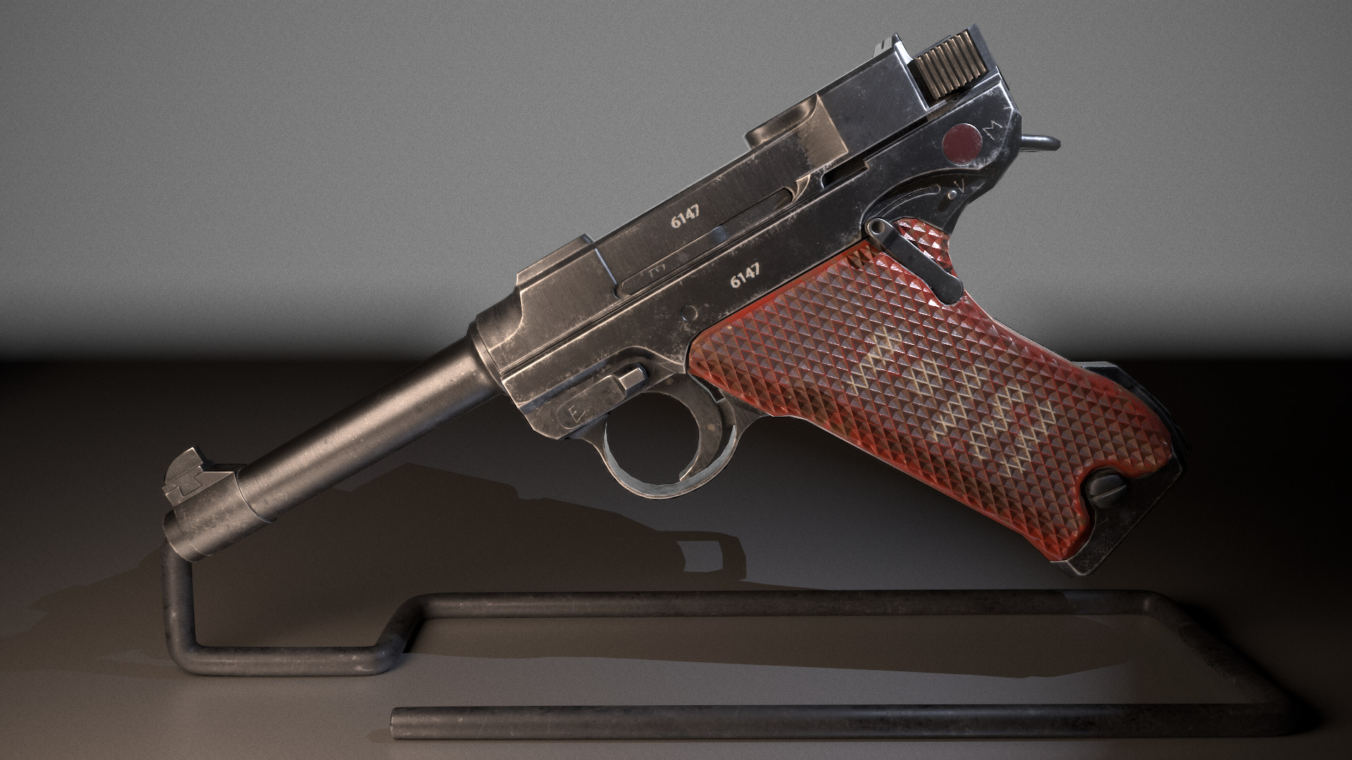 Lahti L-35 Game-Ready Pistol 3D Model Low-poly 3D model_4