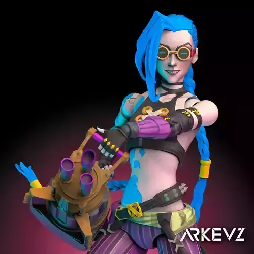 Action Figure - Jinx Arcane 3D print model