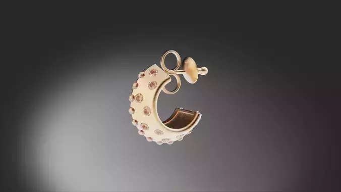 Brillant circle ear ring jewellery