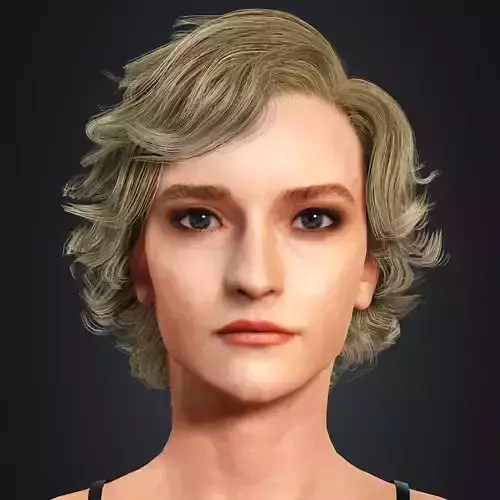 Julia Garner Character  Low-poly 3D model