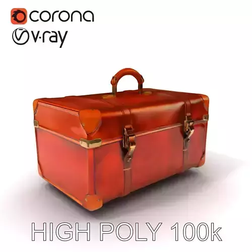 Vintage Leather Suitcase Model Pack