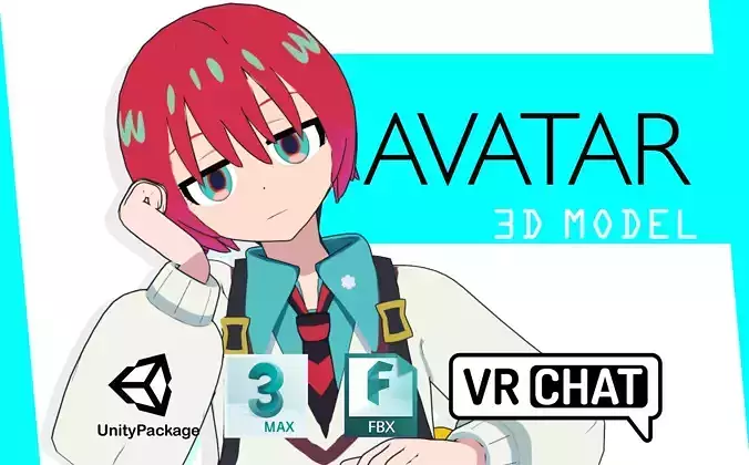 Machu Gundam GQuuuuuuX VRChat avatar Low-poly 3D model