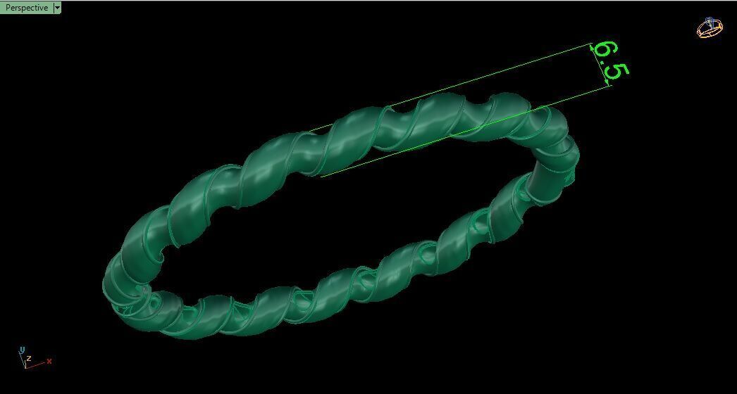 Bracelet 0023 3D print model_9