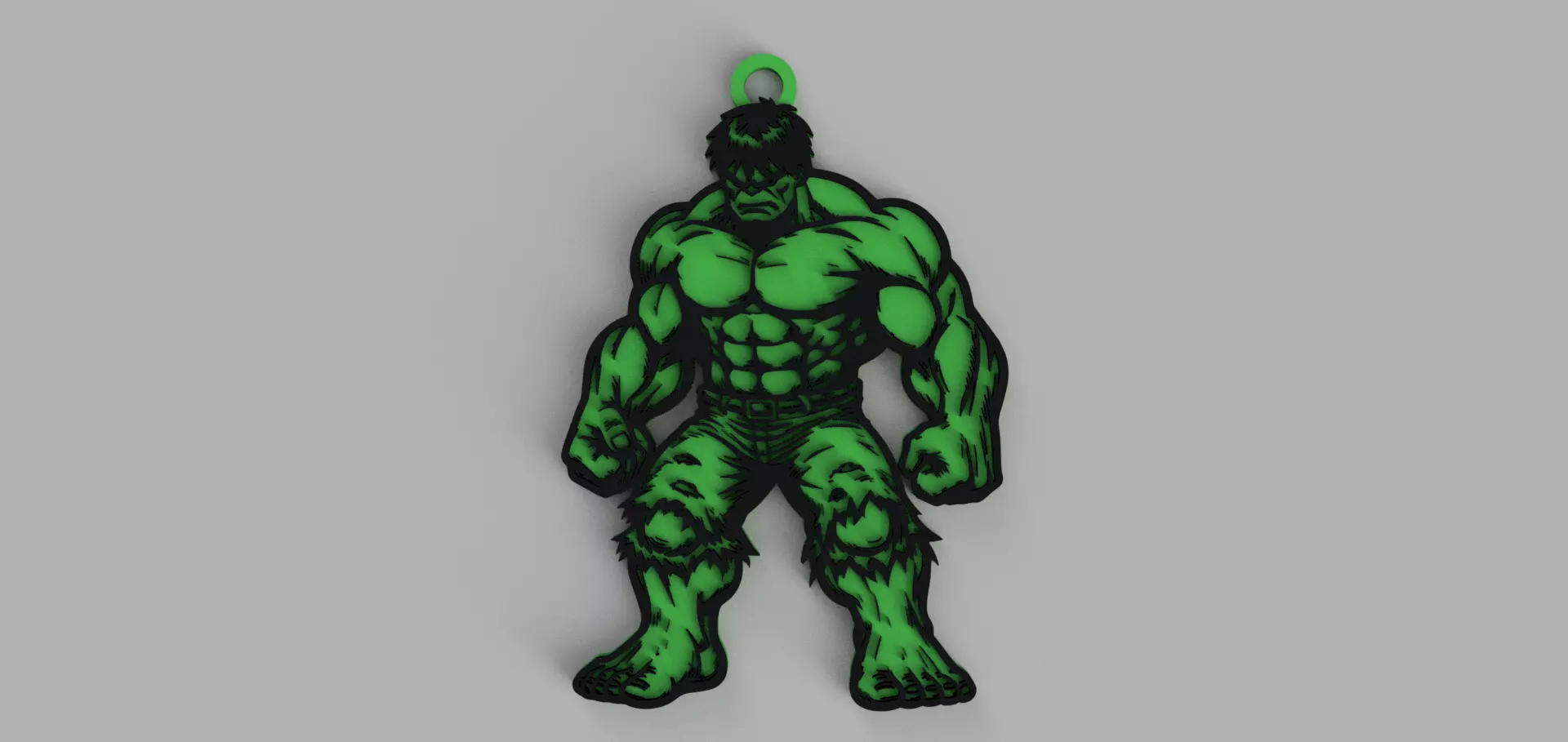 Hulk Logo keychain Free 3D print model