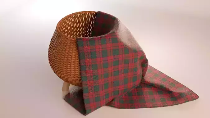 Christmas interior accessories wicked basket with blanket 