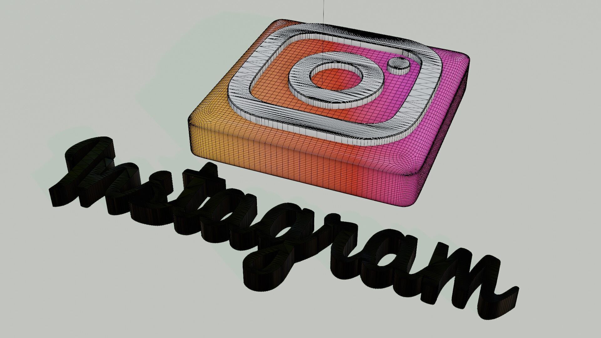 3D Instagram logo 3D model_4
