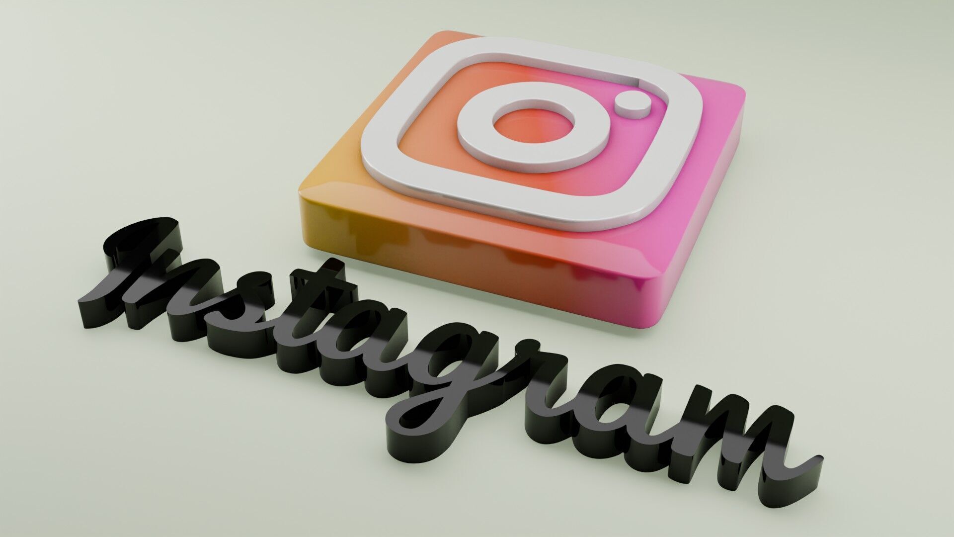 3D Instagram logo 3D model_2