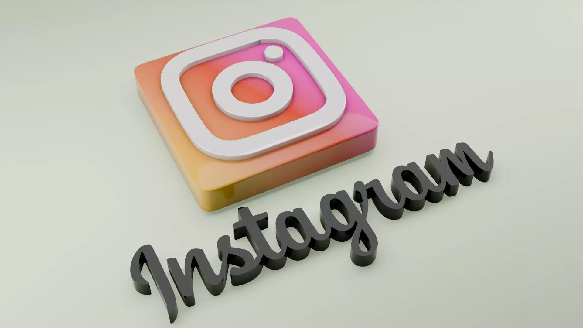 3D Instagram logo 3D model_0