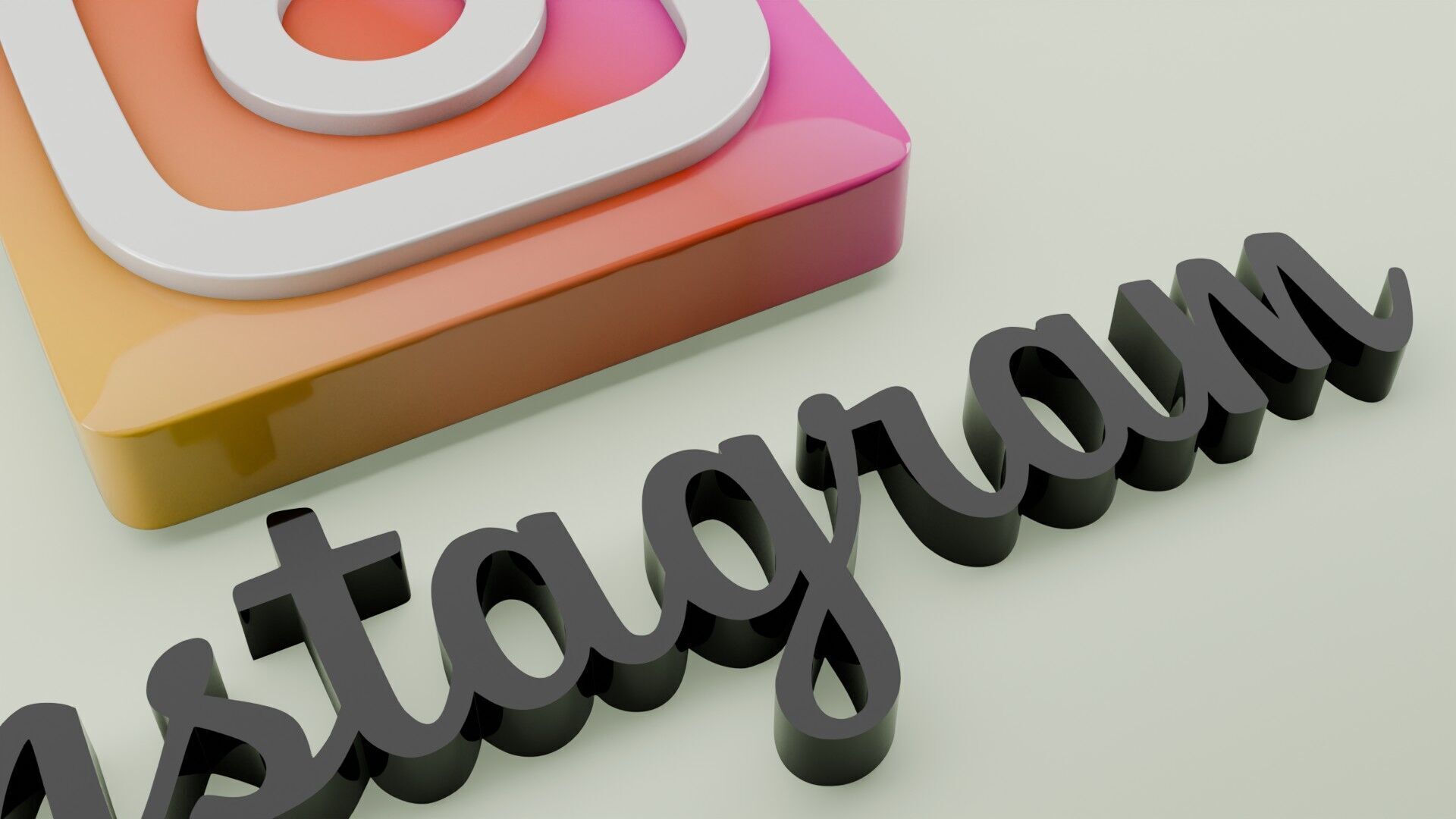3D Instagram logo 3D model_1