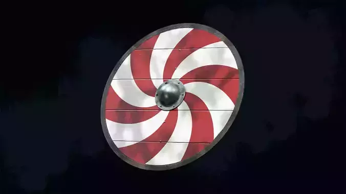 Viking shield 2 - Freshforged Low-poly 3D model