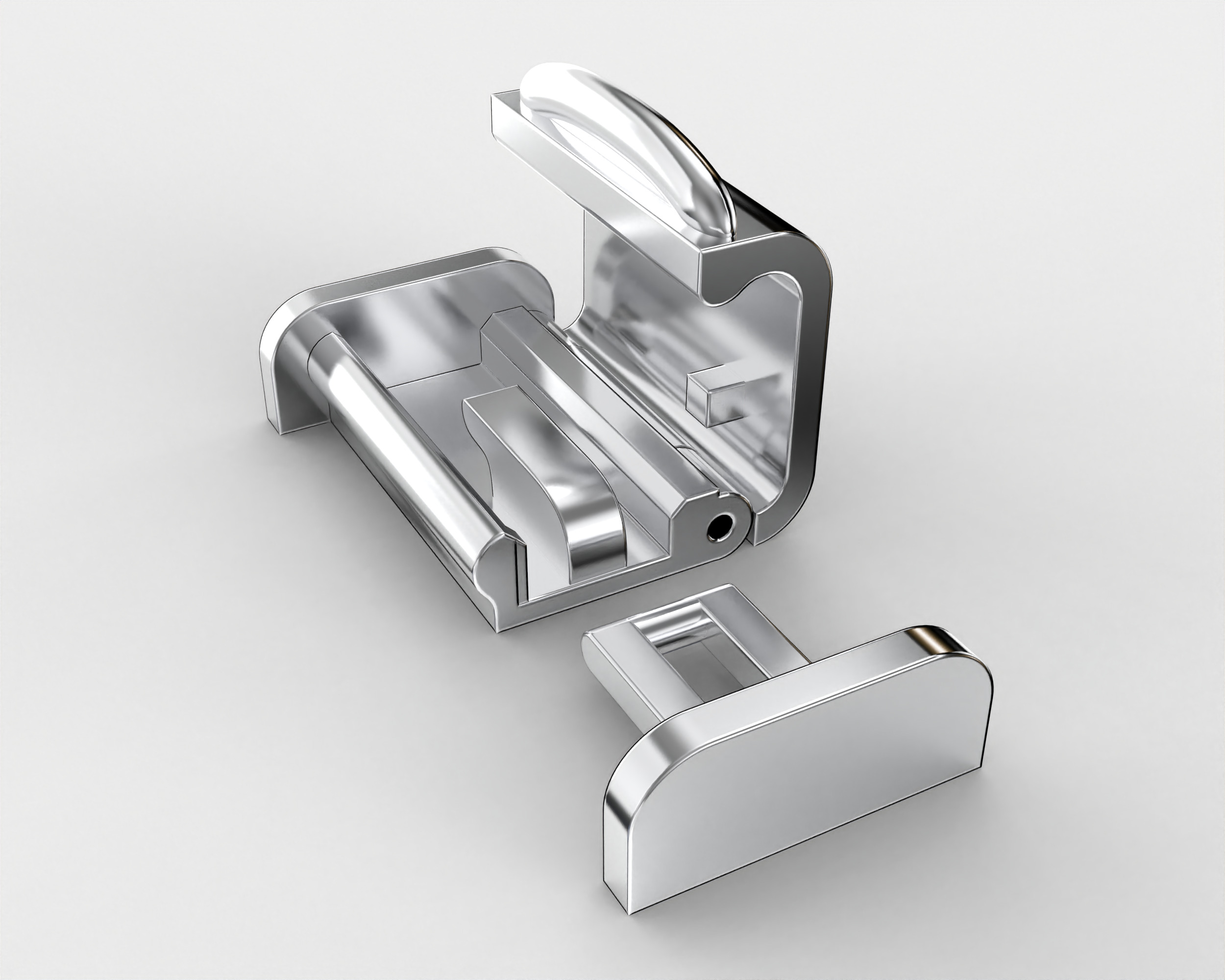 Printable Jewelry lock clasp width 10mm STL ready to Print 3D print model_6