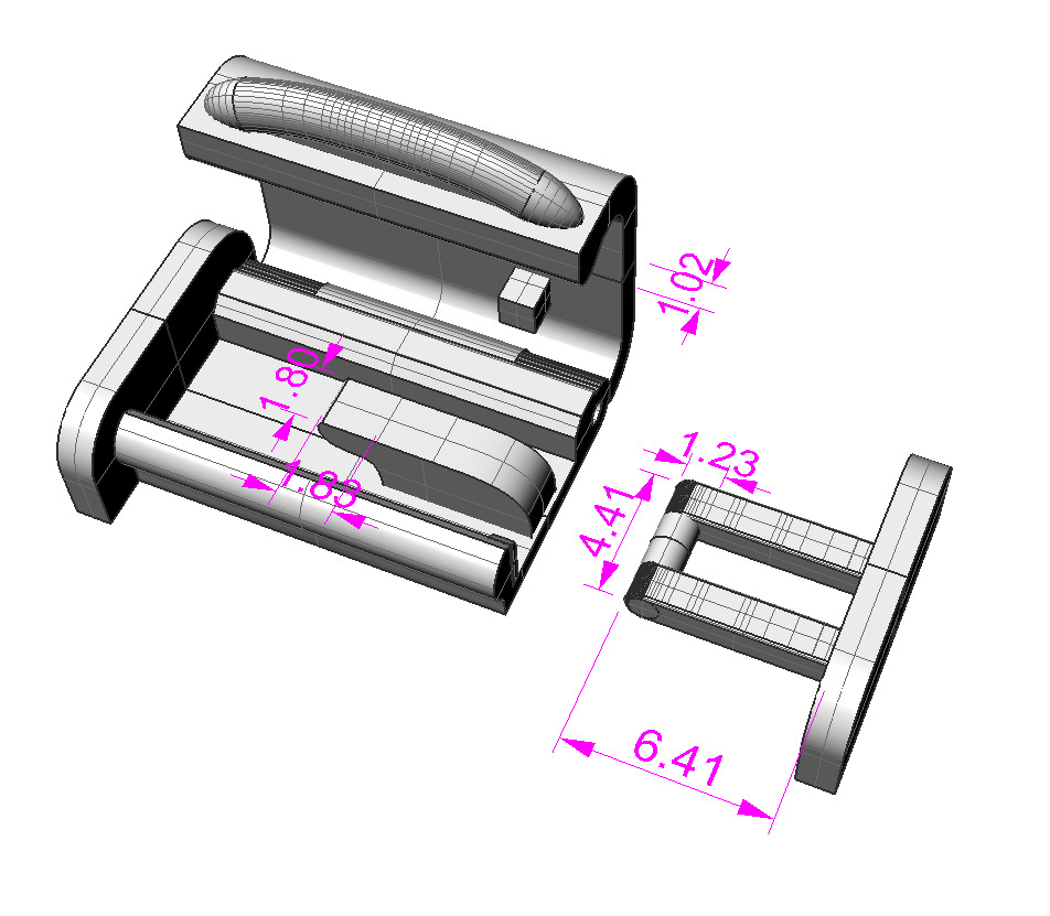 Printable Jewelry lock clasp width 10mm STL ready to Print 3D print model_18