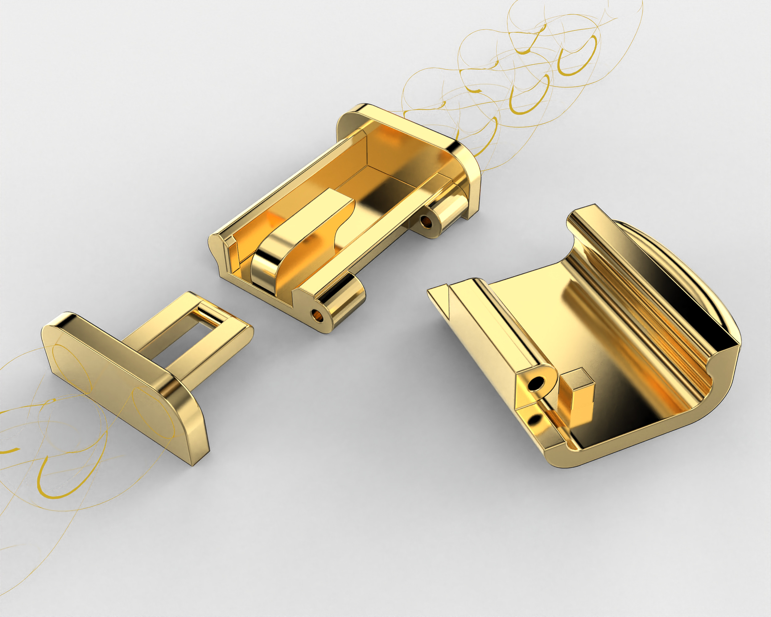 Printable Jewelry lock clasp width 10mm STL ready to Print 3D print model_13