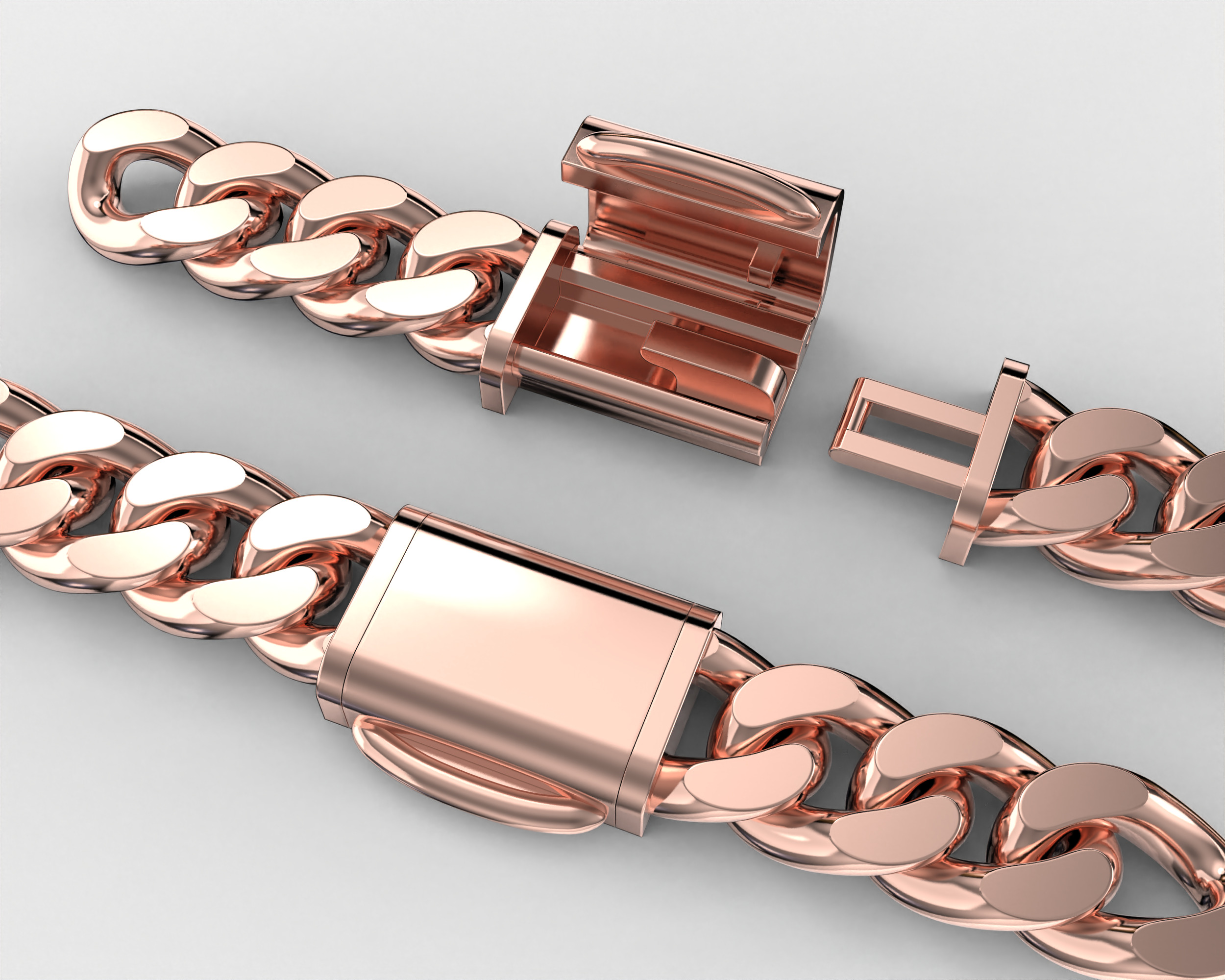 Printable Jewelry lock clasp width 10mm STL ready to Print 3D print model_4