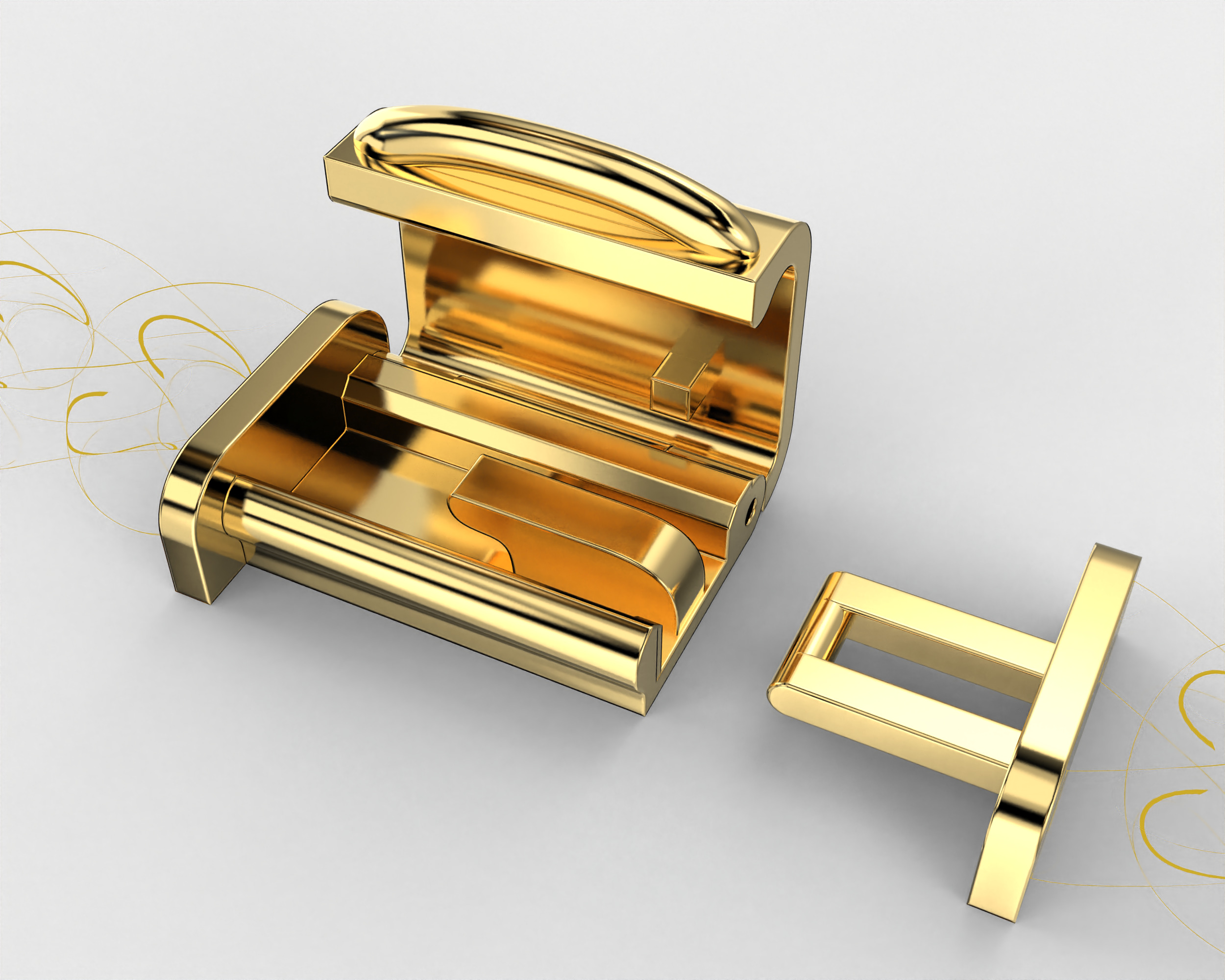 Printable Jewelry lock clasp width 10mm STL ready to Print 3D print model_10