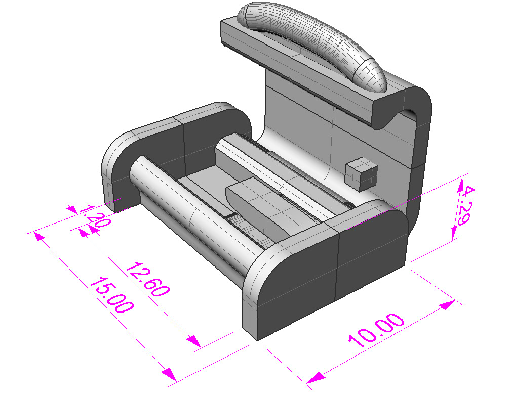 Printable Jewelry lock clasp width 10mm STL ready to Print 3D print model_17