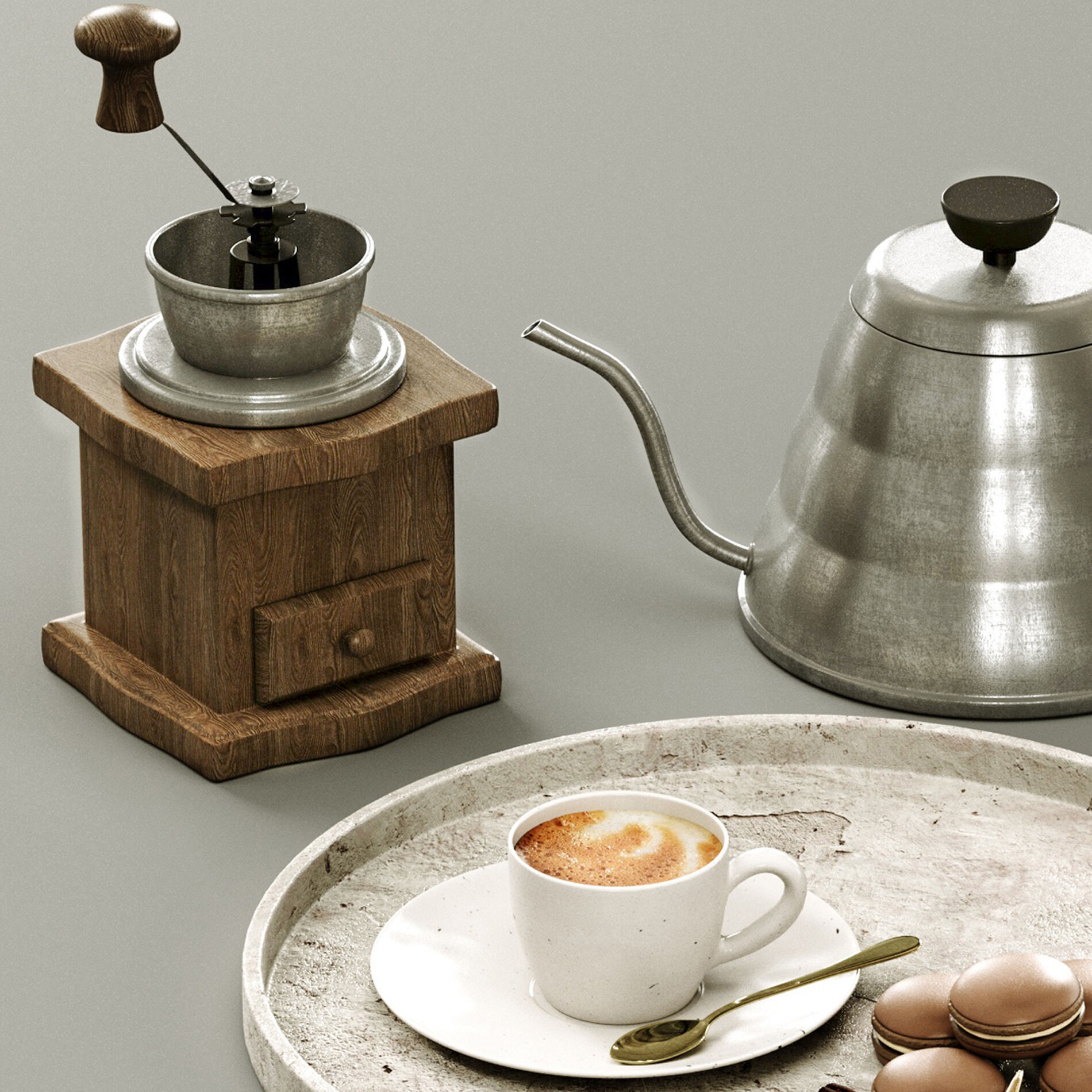 Coffee Breakfast  3D model_8