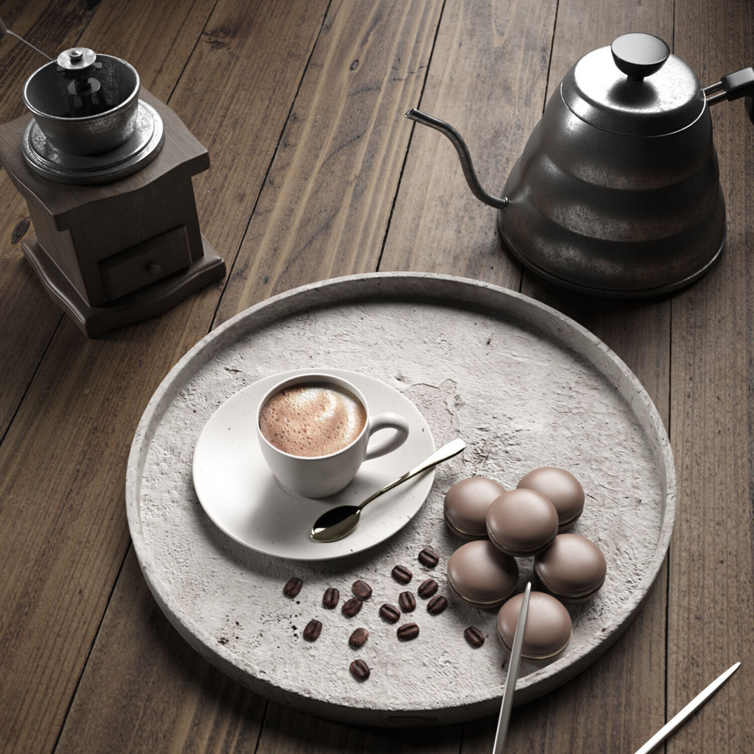 Coffee Breakfast  3D model_7