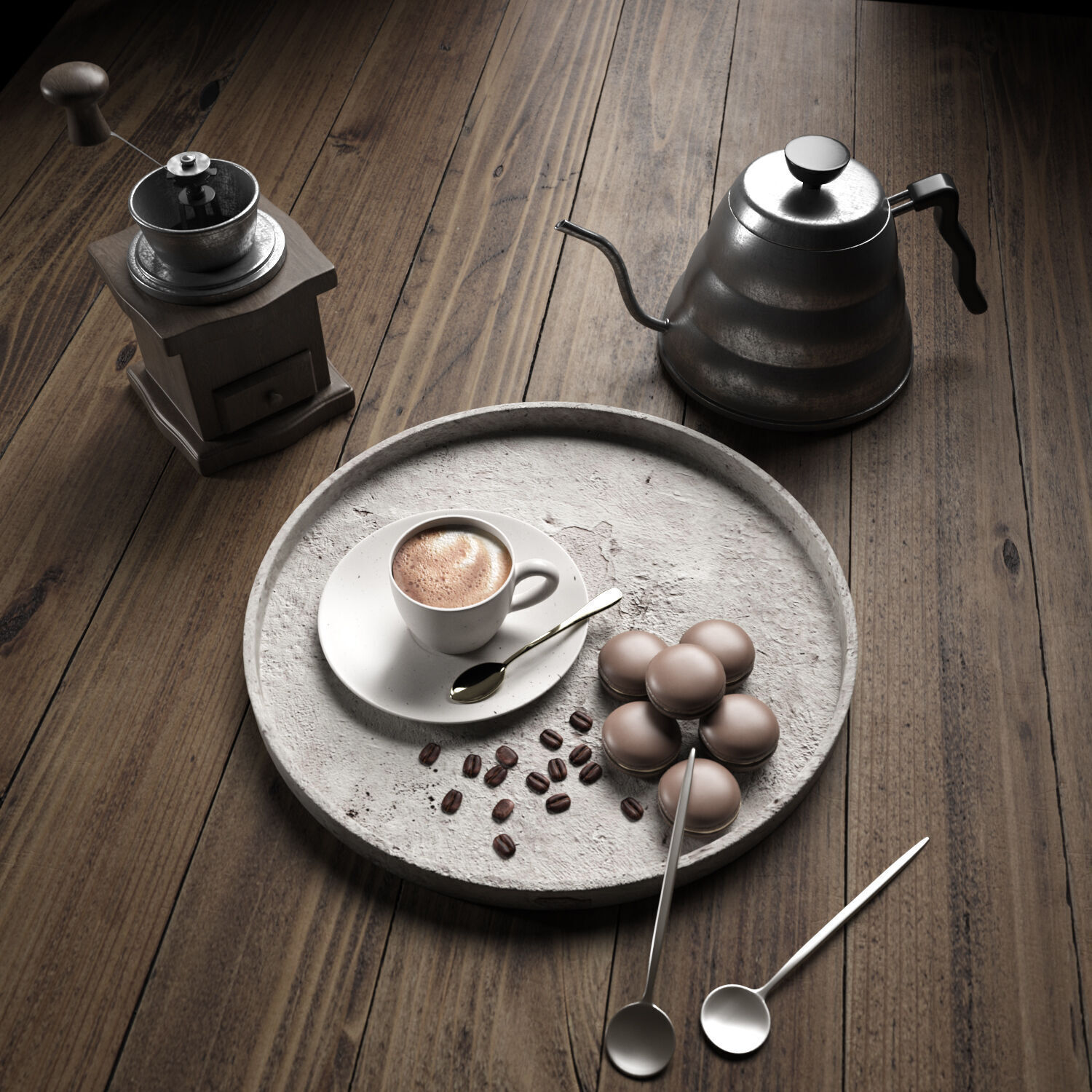 Coffee Breakfast  3D model_9