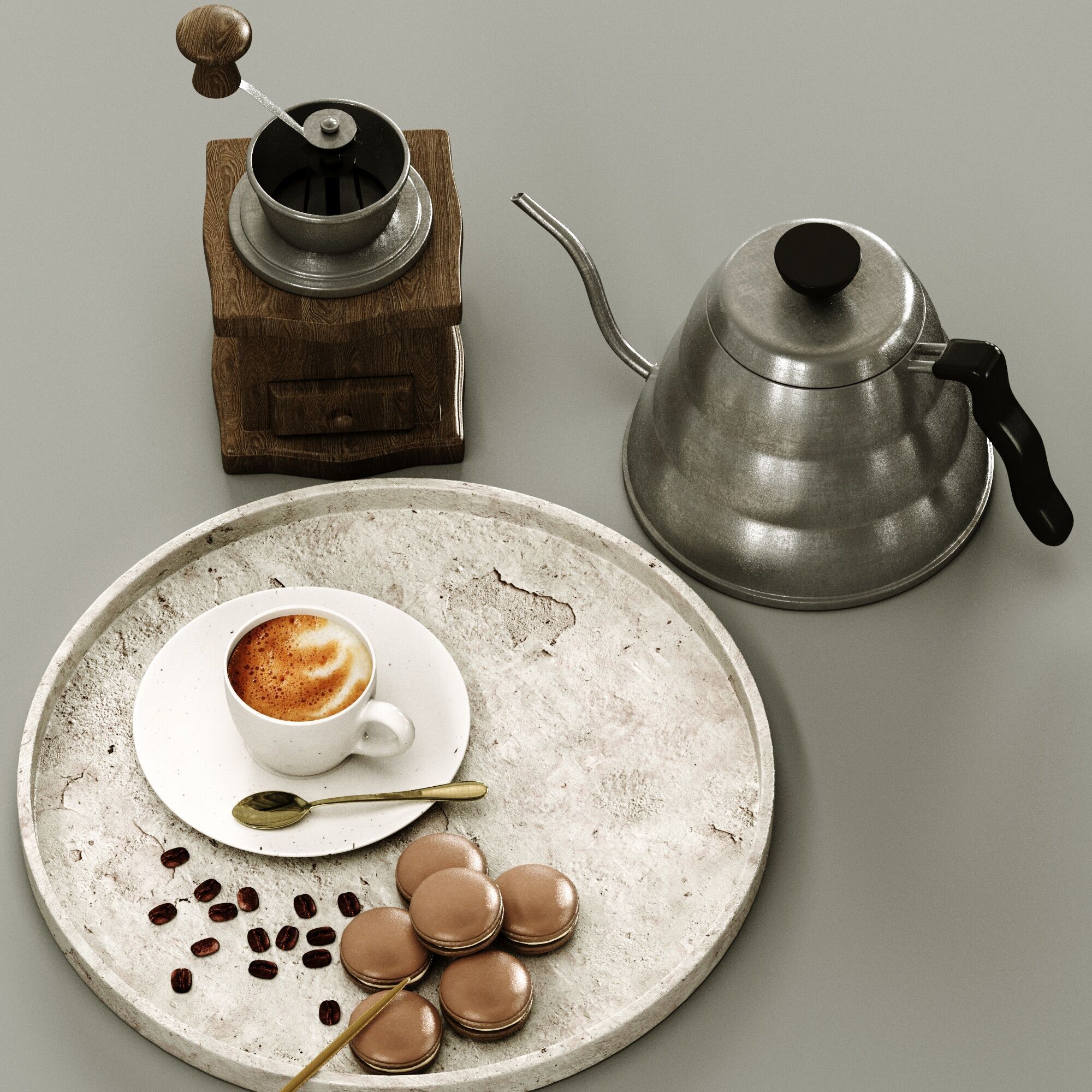 Coffee Breakfast  3D model_6