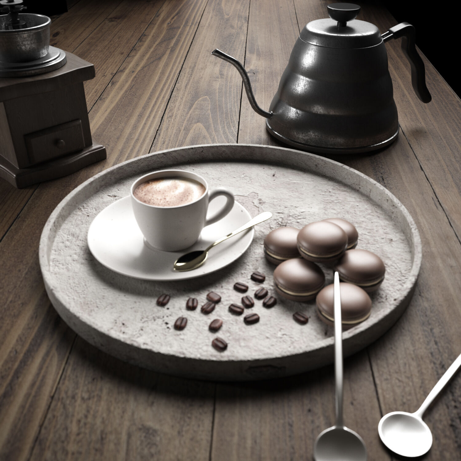 Coffee Breakfast  3D model_1