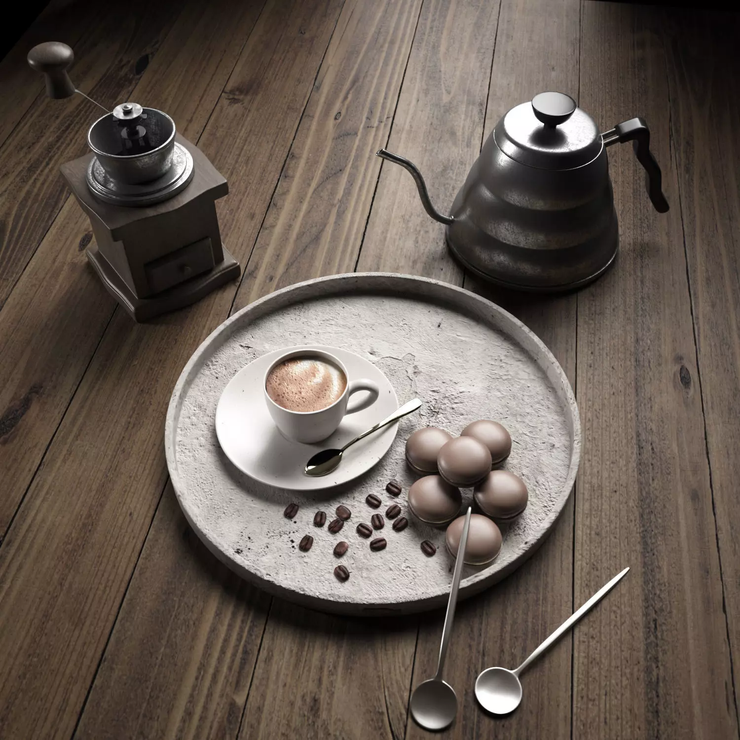 Coffee Breakfast  3D model_0