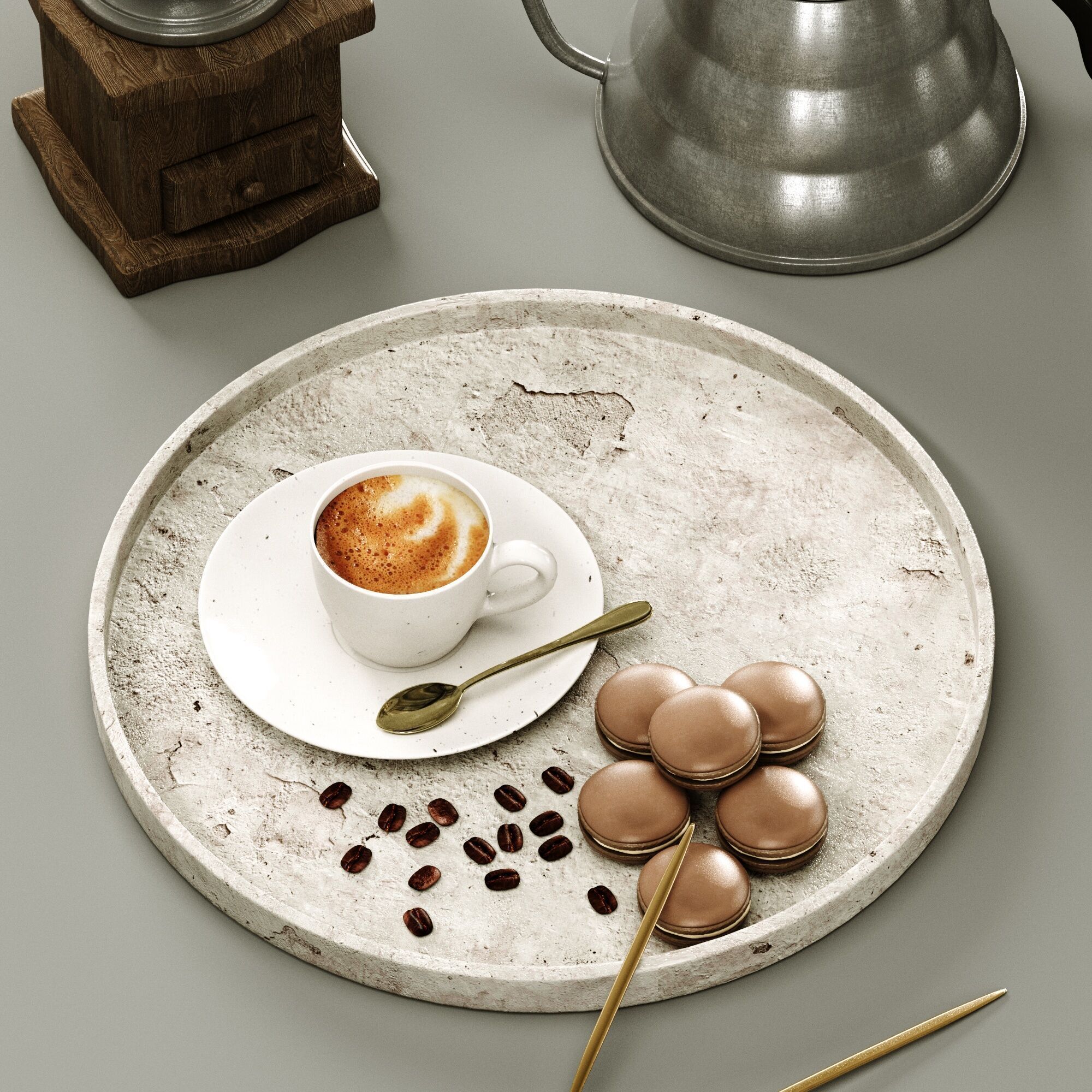 Coffee Breakfast  3D model_5