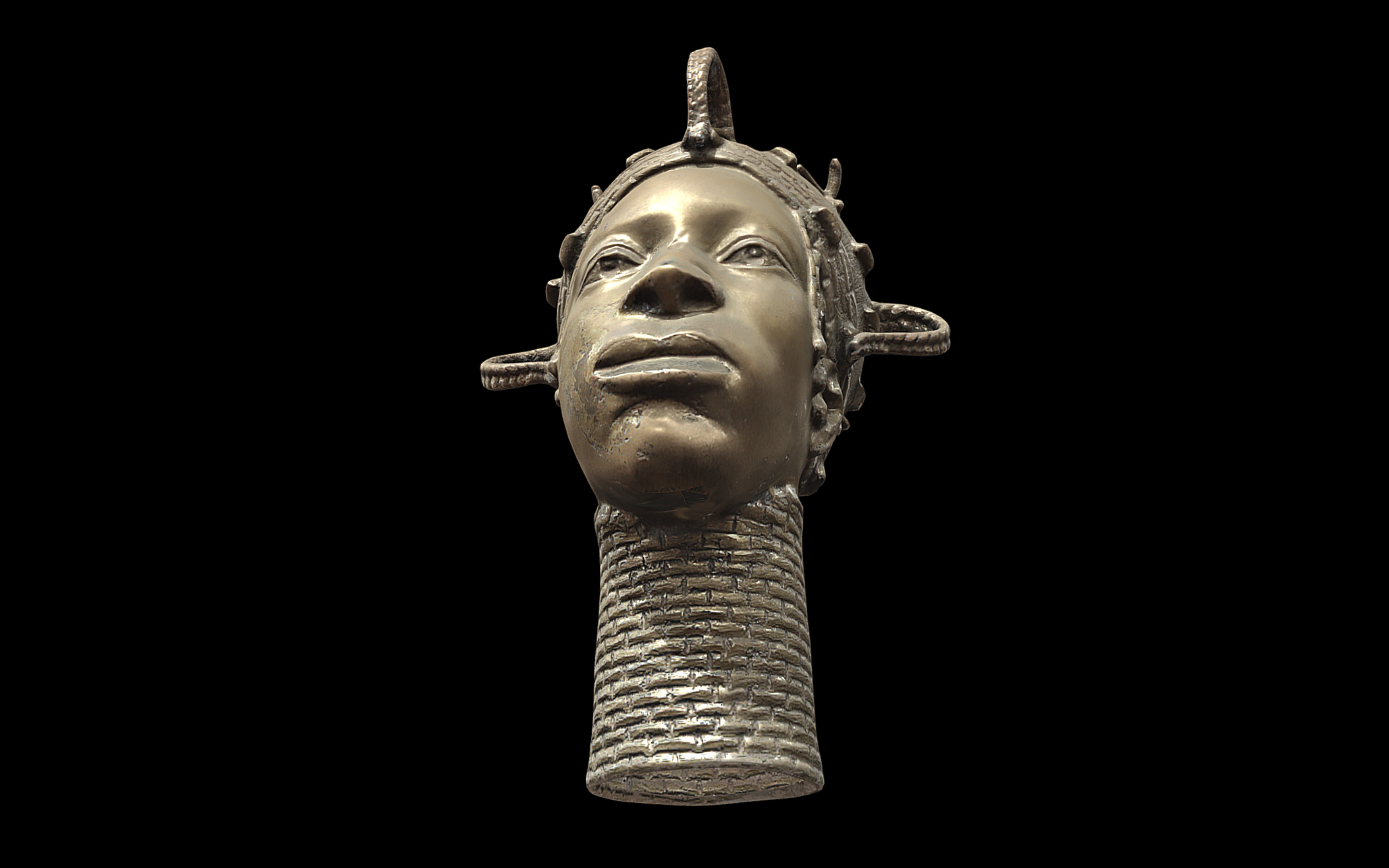 Princess of Benin Kingdom Bronze Head Low-poly 3D model_4