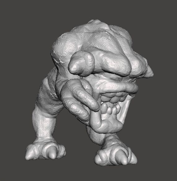 PINK DEMON CLASSIC MINIATURE MODEL FIGURE FANTASY SCIFI GAME RPG 3D print model_4