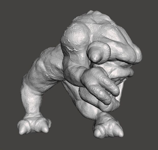 PINK DEMON CLASSIC MINIATURE MODEL FIGURE FANTASY SCIFI GAME RPG 3D print model_5