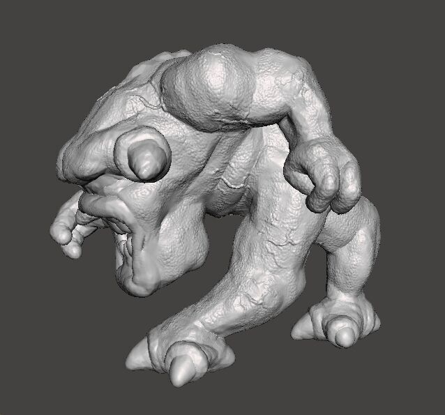 PINK DEMON CLASSIC MINIATURE MODEL FIGURE FANTASY SCIFI GAME RPG 3D print model_3