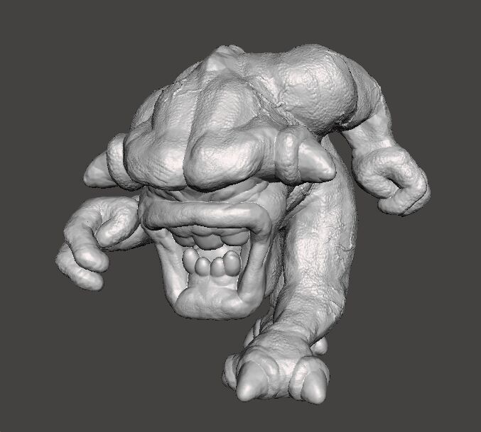 PINK DEMON CLASSIC MINIATURE MODEL FIGURE FANTASY SCIFI GAME RPG 3D print model_1