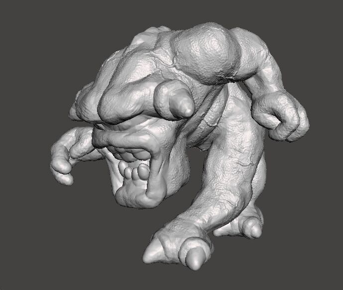 PINK DEMON CLASSIC MINIATURE MODEL FIGURE FANTASY SCIFI GAME RPG 3D print model_2