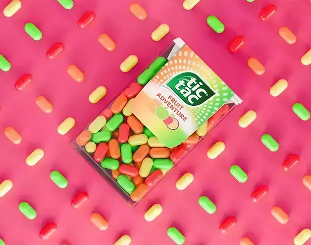 Tic Tac Candy Box 3D Model
