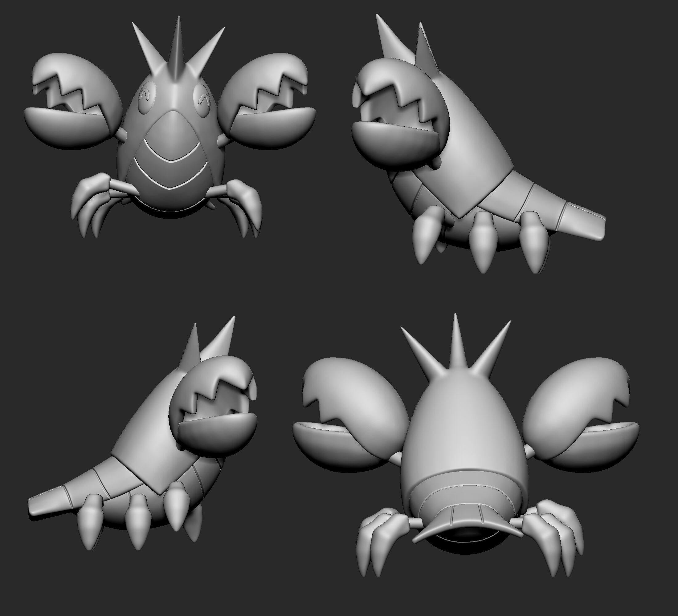 Pokemon - Corphish with 2 poses 3D print model_7