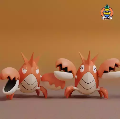 Pokemon - Corphish with 2 poses 3D print model