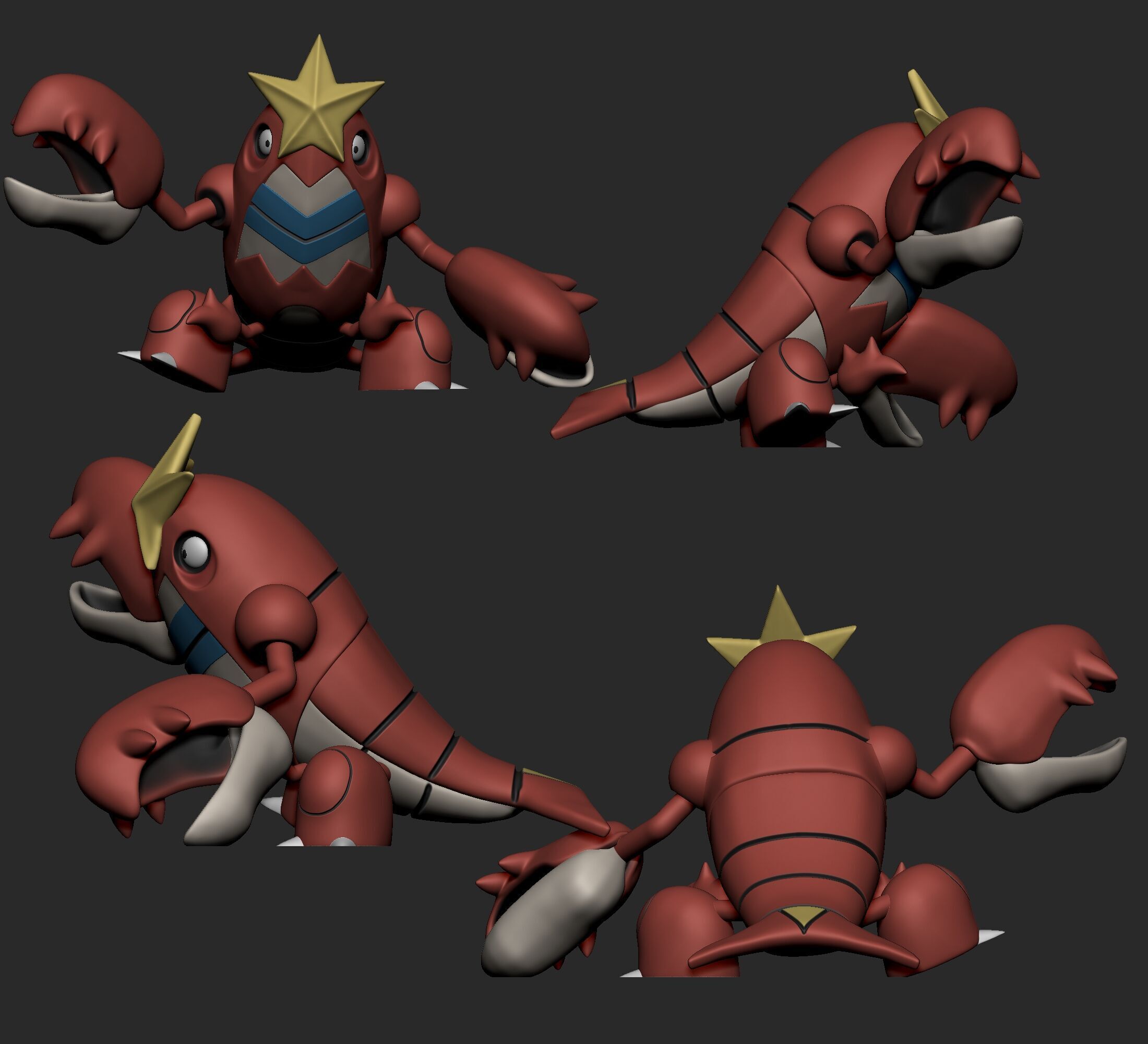 Pokemon - Corphish and Crawdaunt  3D print model_11