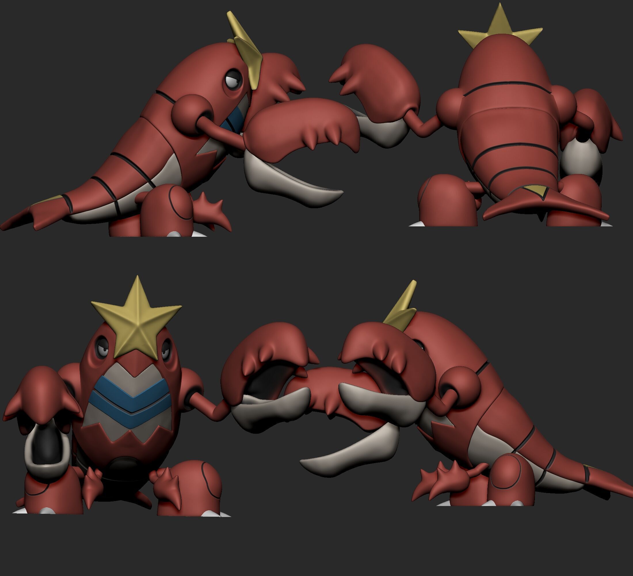 Pokemon - Corphish and Crawdaunt  3D print model_8