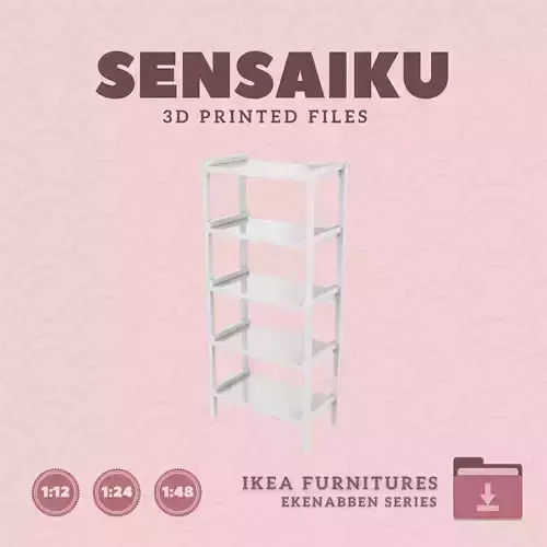 EKENABBEN Open Shelf Unit for Dollhouse - IKEA - 3D Print 3D print model